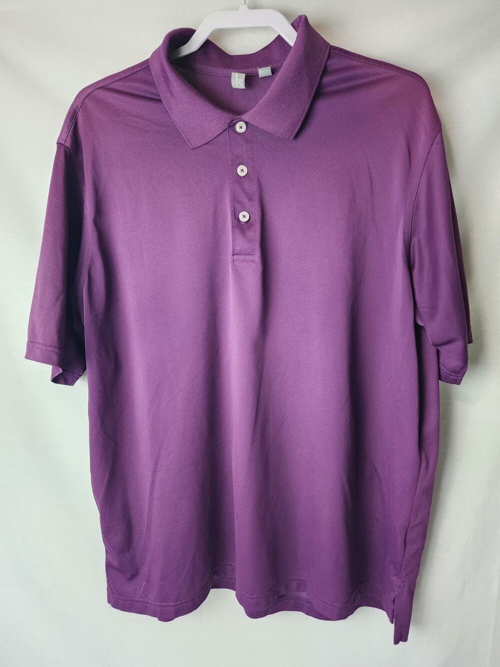 Ashworth Men's XL Performance Golf Polo Shirt Royal Purple Embroidered Logo